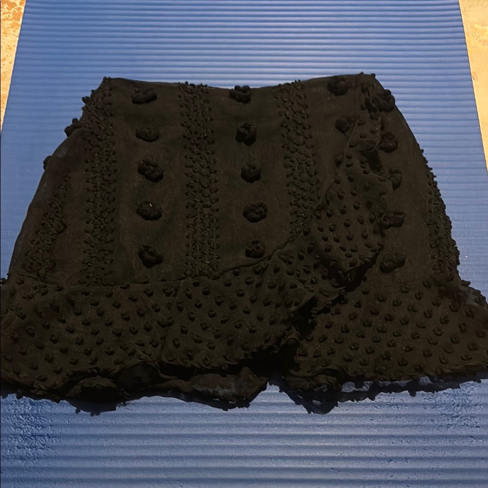 Elegant Black Ruffled Skirt